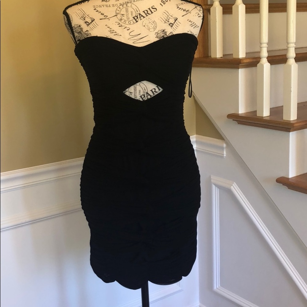 EUC black mini dress, sweet heart w/cut out